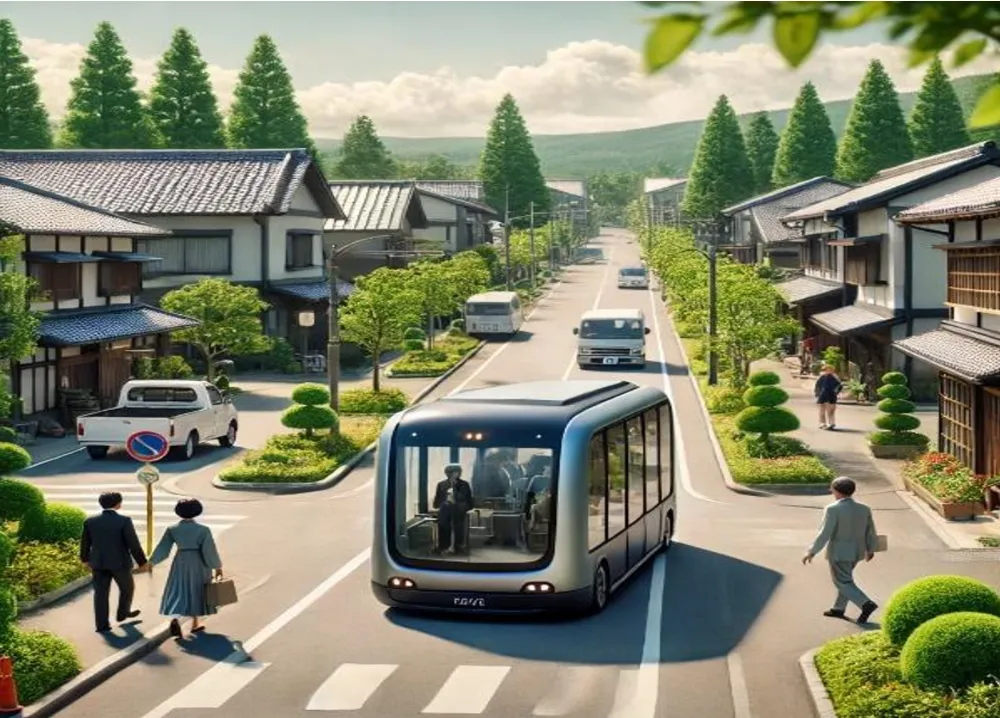 ChatGPTが生成した無人運転バスの画像